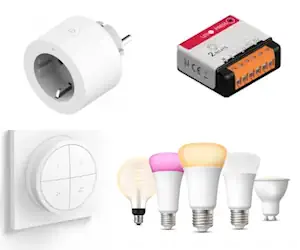 Image de Interrupteur, prise et lampe électrique